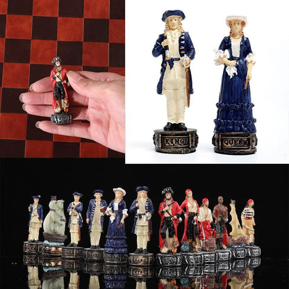 Chess Desktop Intelligence Game Movie Theme Toy Luxury Knight Hand-painted