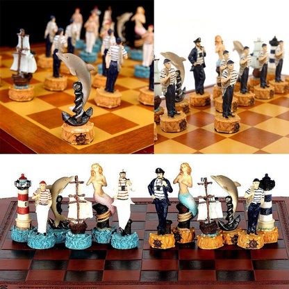 Chess Desktop Intelligence Game Movie Theme Toy Luxury Knight Hand-painted