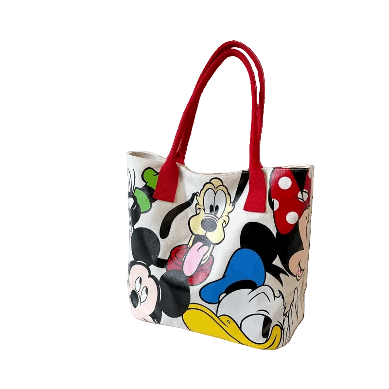 Disney Mickey Canvas Tote Bag Large Capacity CaRaUaNa Fashion