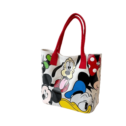 Disney Mickey Canvas Tote Bag Large Capacity CaRaUaNa Fashion