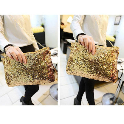 Evening Clutch Bag Glitter Sequin Handbag