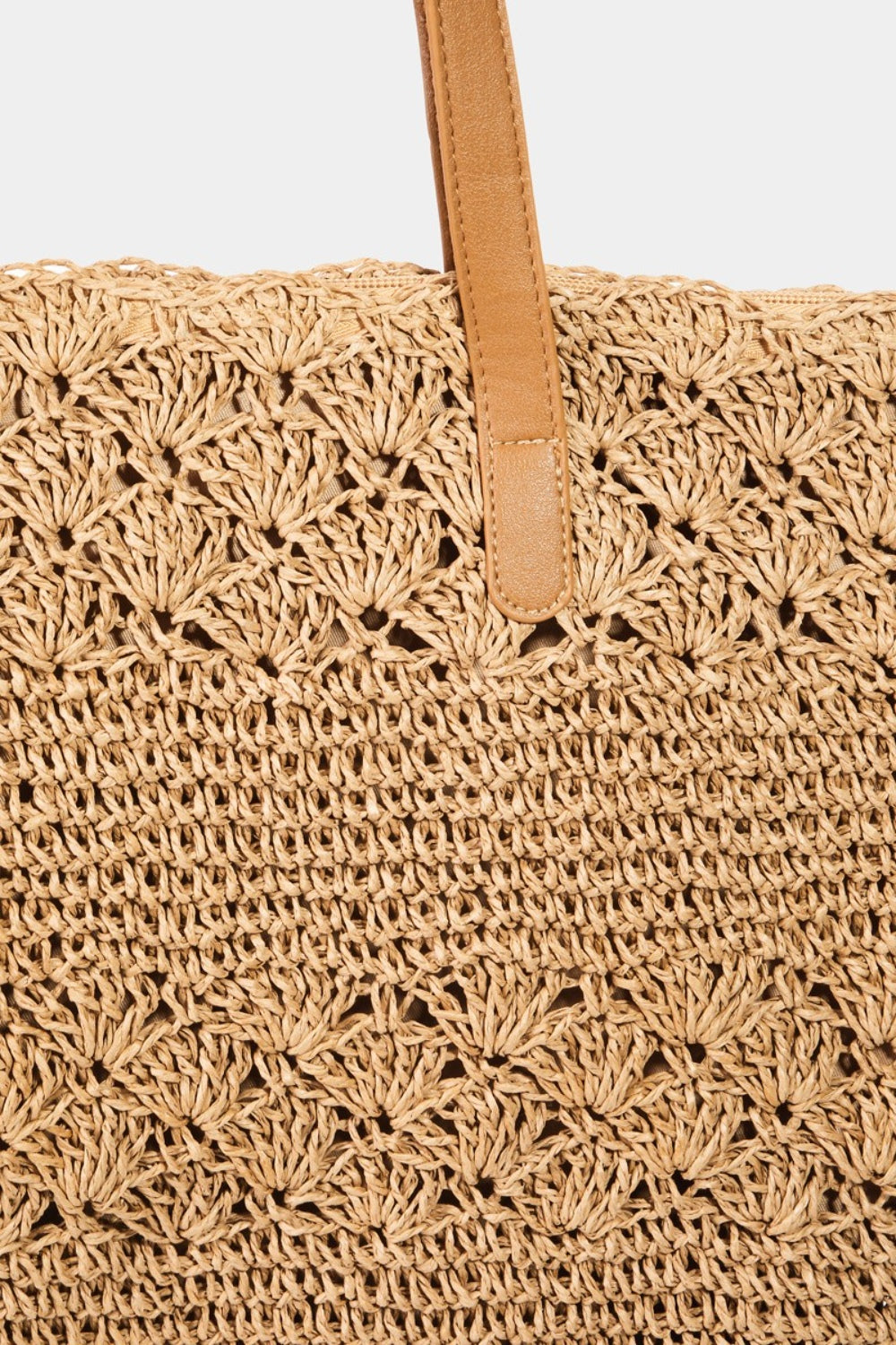 Fame Straw Braided Tote Bag