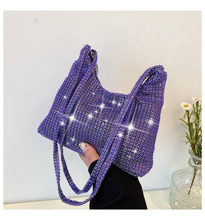 Fashion Rhinestone Shiny Handbag Evening Clutch Tote Bags