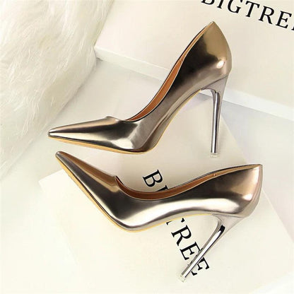 Fashion Women's Patent Leather High Heels - Perfect for Parties!