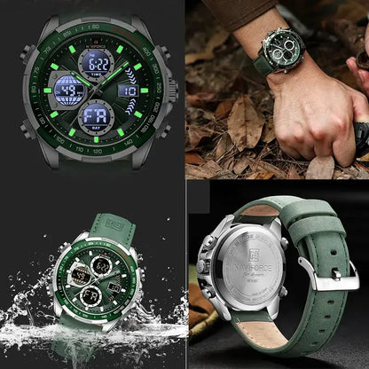 NAVIFORCE NF9197 Luxury Military Watch – Men’s Waterproof Chronograph Quartz Wristwatch CaRaUaNa Fashion