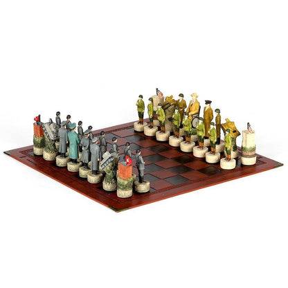 Historical Theme Resin Chess Figures 32 Painted Chess Game Gift Collection