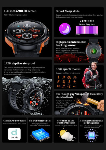 LEMFO Inspire SmartWatch Men AMOLED|Your Ultimate Wellness Companion Awaits