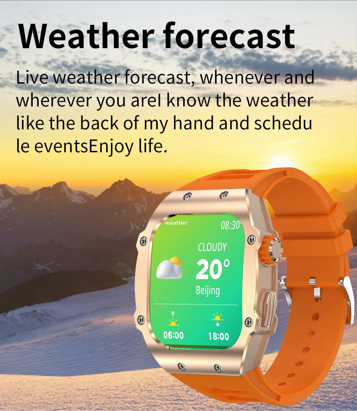 LIGE Smart Watch For Men Waterproof Bluetooth Call Heart Rate Monitor