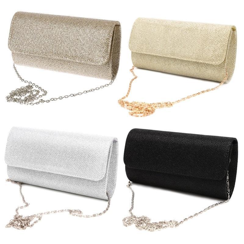 Ladies Handbag Wedding Luxury Chain Crossbody Bags Gold Silver Evening Party Clutch and Purse Female