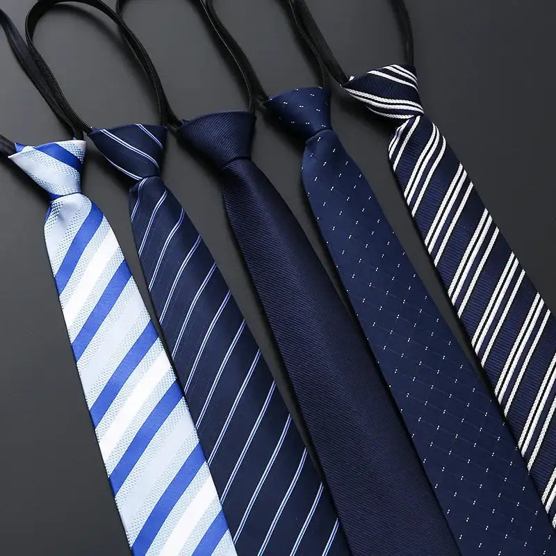 Lazy Zipper Men’s Tie Slim Formal Necktie CaRaUaNa Fashion