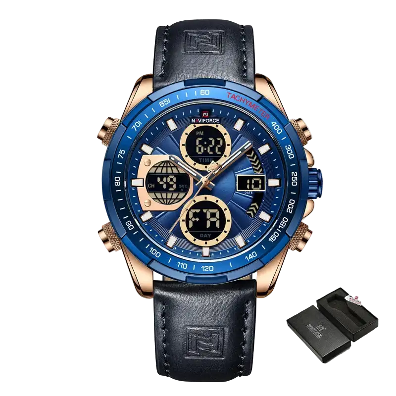 NAVIFORCE NF9197 Luxury Military Watch – Men’s Waterproof Chronograph Quartz Wristwatch CaRaUaNa Fashion