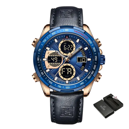 NAVIFORCE NF9197 Luxury Military Watch – Men’s Waterproof Chronograph Quartz Wristwatch CaRaUaNa Fashion