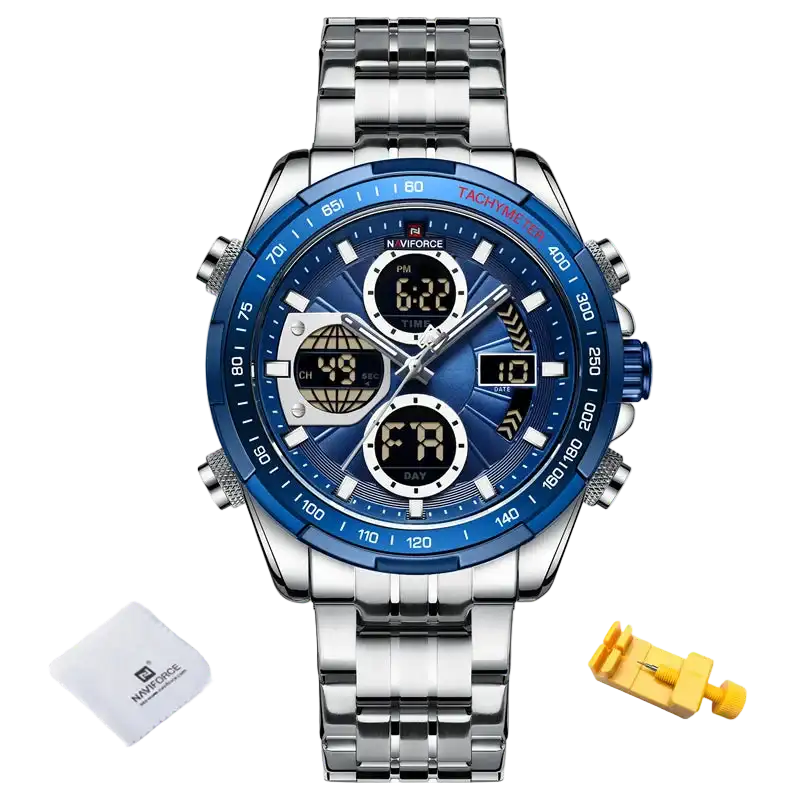 NAVIFORCE NF9197 Luxury Military Watch – Men’s Waterproof Chronograph Quartz Wristwatch CaRaUaNa Fashion