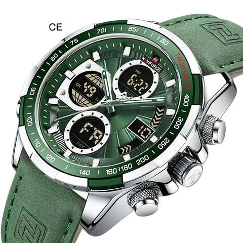 NAVIFORCE NF9197 Luxury Military Watch – Men’s Waterproof Chronograph Quartz Wristwatch