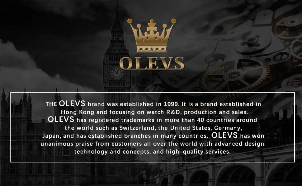 OLEVS Ceramic Band Automatic Self-Wind Watch | Fashionable & Durable with Diver Function and 5Bar Water Resistance Elegant Ladies Watch Set 6631