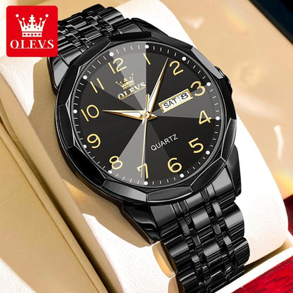 OLEVS Stainless Steel Quartz Watch | Fashionably Functional with Luminous Display and Water Resistance