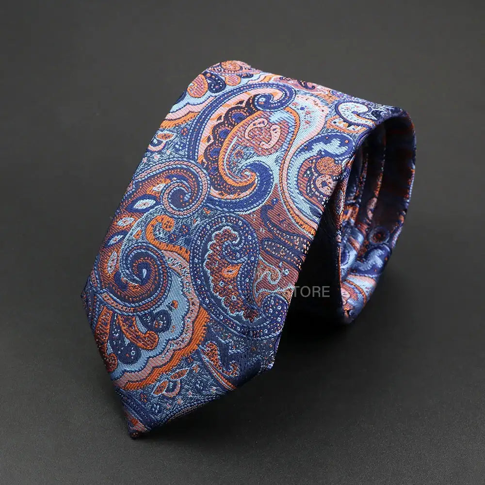 Grey Brown Green Paisley Wedding and Business Necktie for Men CaRaUaNa Fashion