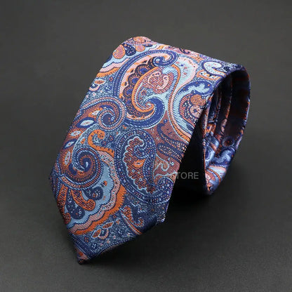 Grey Brown Green Paisley Wedding and Business Necktie for Men CaRaUaNa Fashion