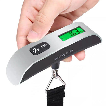 Portable Scale Digital LCD Display 110lb/50kg Electronic Luggage Hanging Suitcase Travel Weighs Baggage Bag Weight Balance Carauana Store