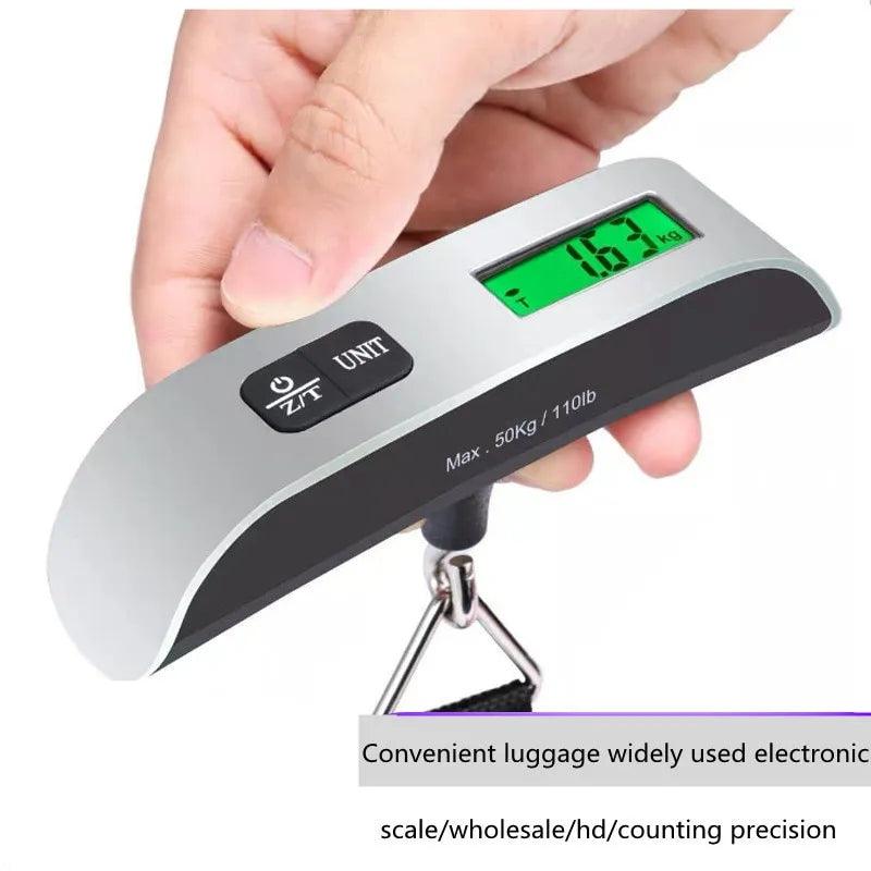 Portable Scale Digital LCD Display 110lb/50kg Electronic Luggage Hanging Suitcase Travel Weighs Baggage Bag Weight Balance Carauana Store