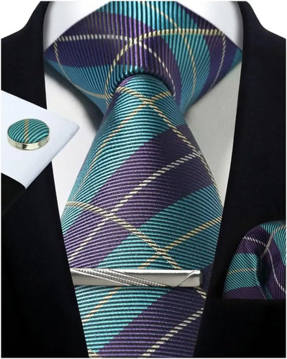 Premium Striped Jacquard Men’s Neck Tie Set👔 CaRaUaNa Fashion