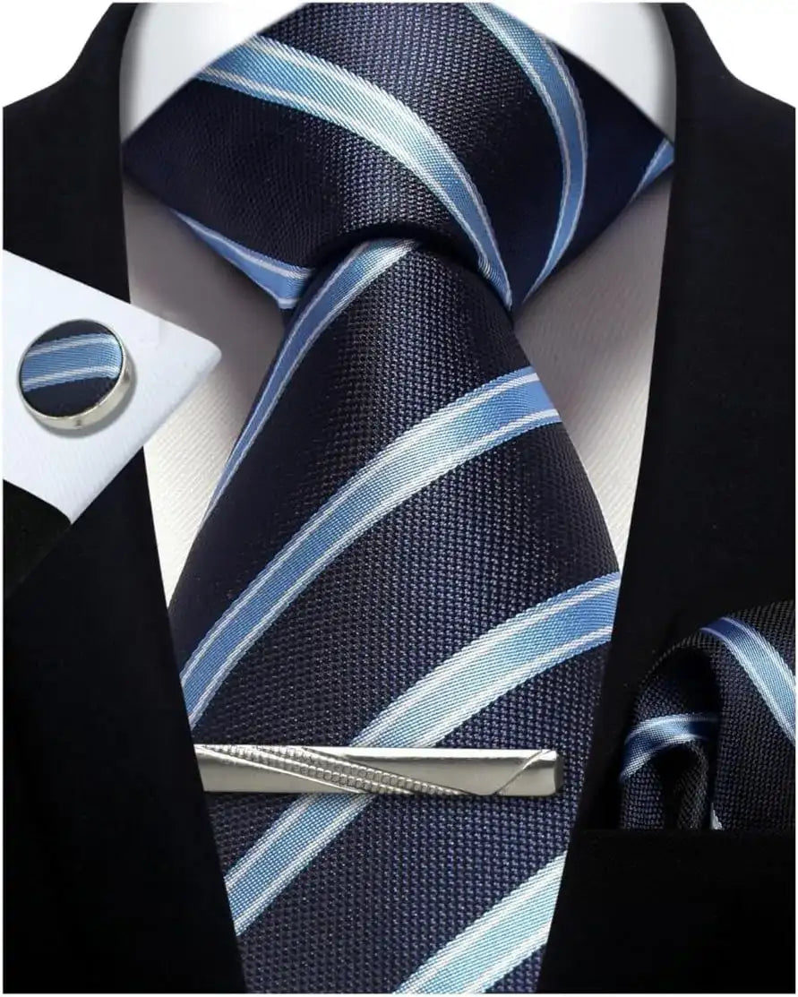 Premium Striped Jacquard Men’s Neck Tie Set👔 CaRaUaNa Fashion