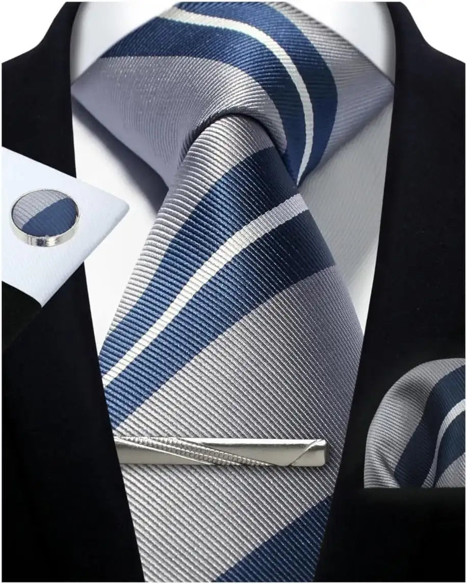 Premium Striped Jacquard Men’s Neck Tie Set👔 CaRaUaNa Fashion