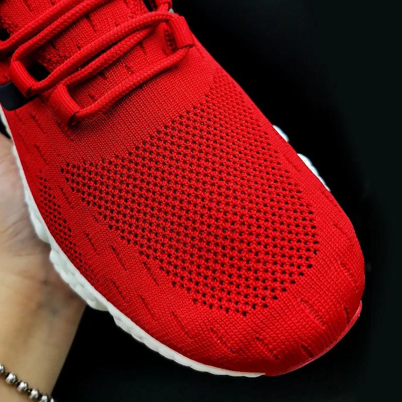 Red Men's Sneakers Breathable Running Shoes For Men Comfortable Classic Casual Shoes Men CaRaUaNa Fashion