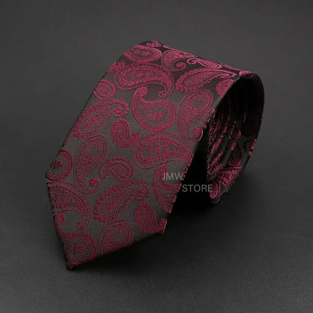 Grey Brown Green Paisley Wedding and Business Necktie for Men CaRaUaNa Fashion