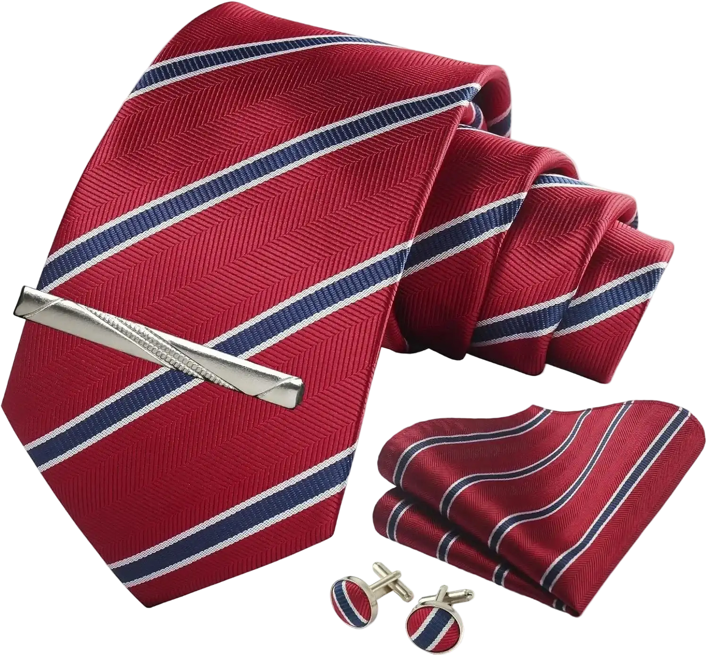 Premium Striped Jacquard Men’s Neck Tie Set👔 CaRaUaNa Fashion