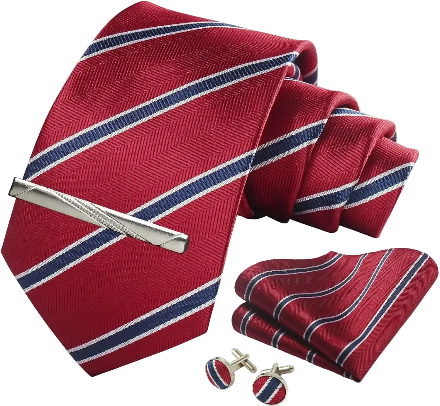 Premium Striped Jacquard Men’s Neck Tie Set👔 CaRaUaNa Fashion