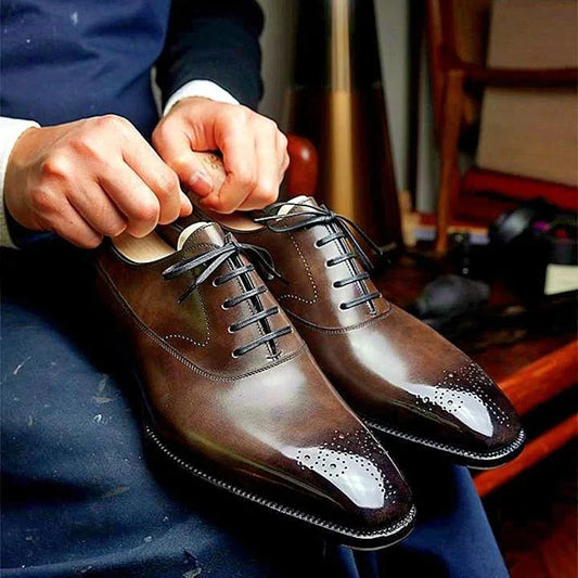 Oxfords Shoes  Business for Men Brown Black