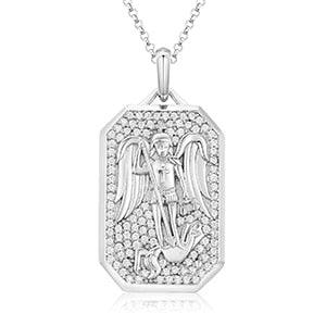 Streamline Tag With Pave Moissanite Diamonds Tag Pendant Real 925 Sterling Silver For Women Men Fine Jewelry Accessories Gift Carauana Store