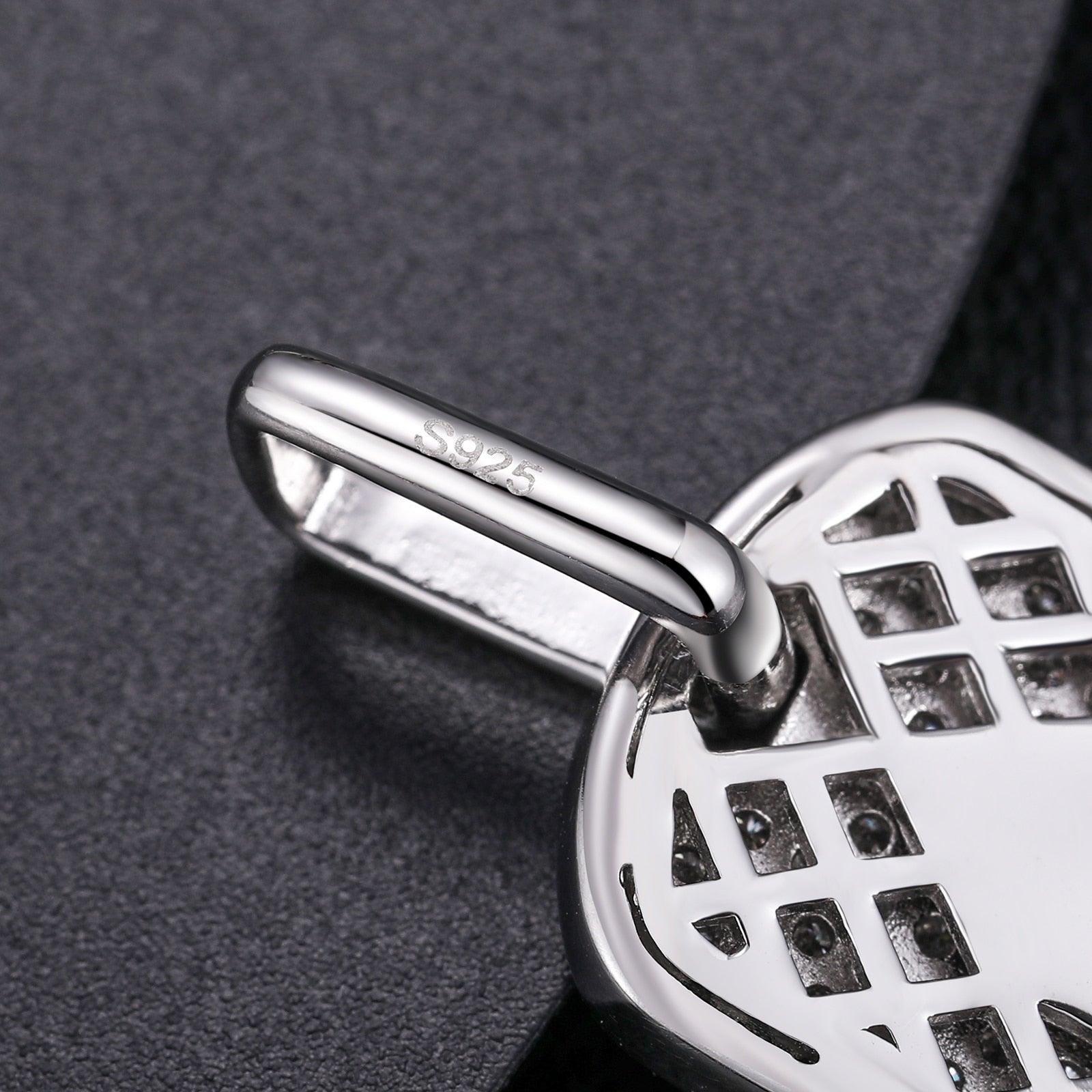 Streamline Tag With Pave Moissanite Diamonds Tag Pendant Real 925 Sterling Silver For Women Men Fine Jewelry Accessories Gift Carauana Store
