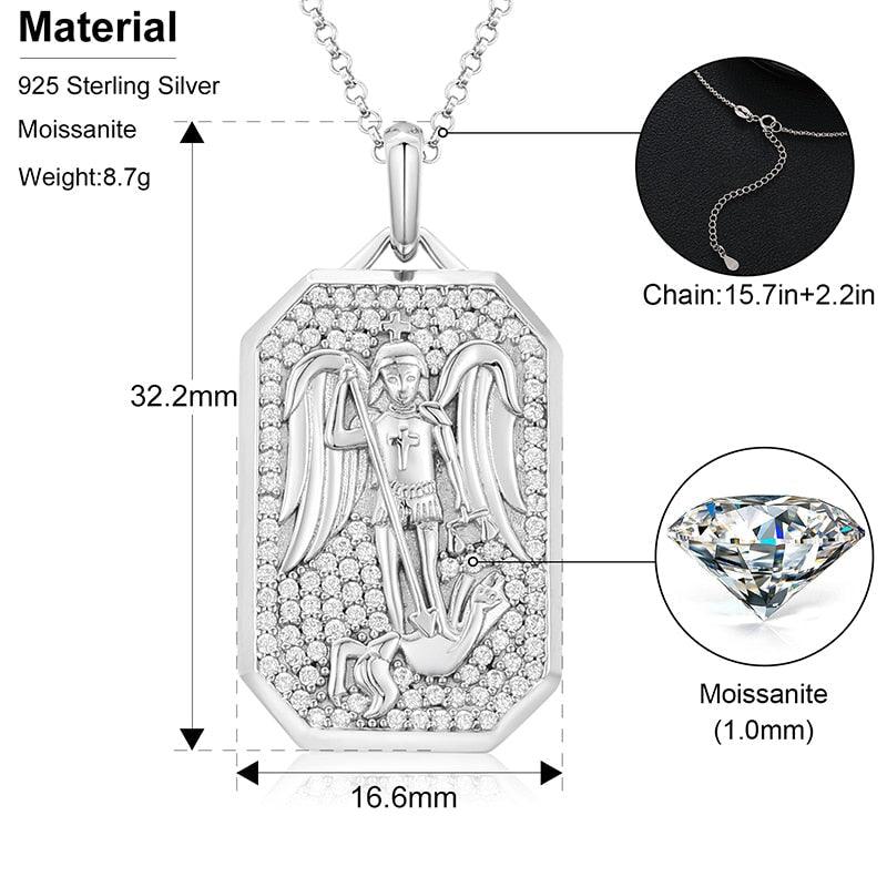 Streamline Tag With Pave Moissanite Diamonds Tag Pendant Real 925 Sterling Silver For Women Men Fine Jewelry Accessories Gift Carauana Store