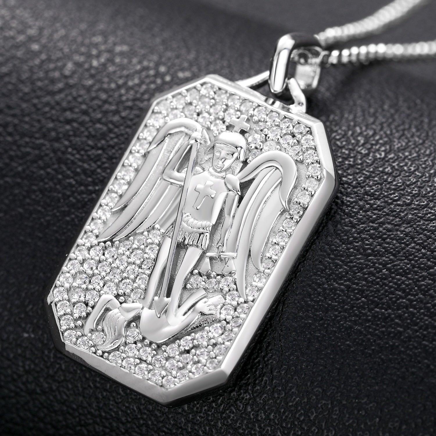 Streamline Tag With Pave Moissanite Diamonds Tag Pendant Real 925 Sterling Silver For Women Men Fine Jewelry Accessories Gift Carauana Store