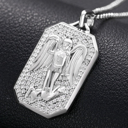 Streamline Tag With Pave Moissanite Diamonds Tag Pendant Real 925 Sterling Silver For Women Men Fine Jewelry Accessories Gift Carauana Store