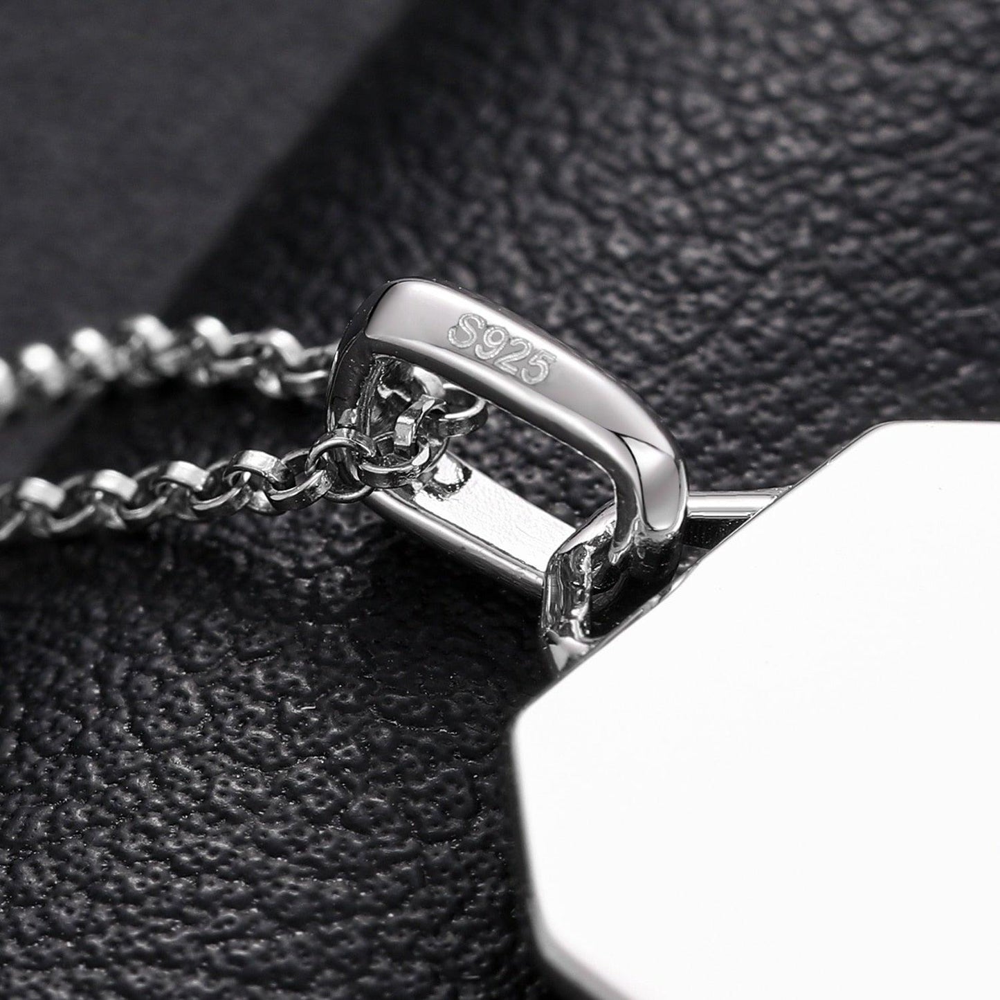 Streamline Tag With Pave Moissanite Diamonds Tag Pendant Real 925 Sterling Silver For Women Men Fine Jewelry Accessories Gift Carauana Store