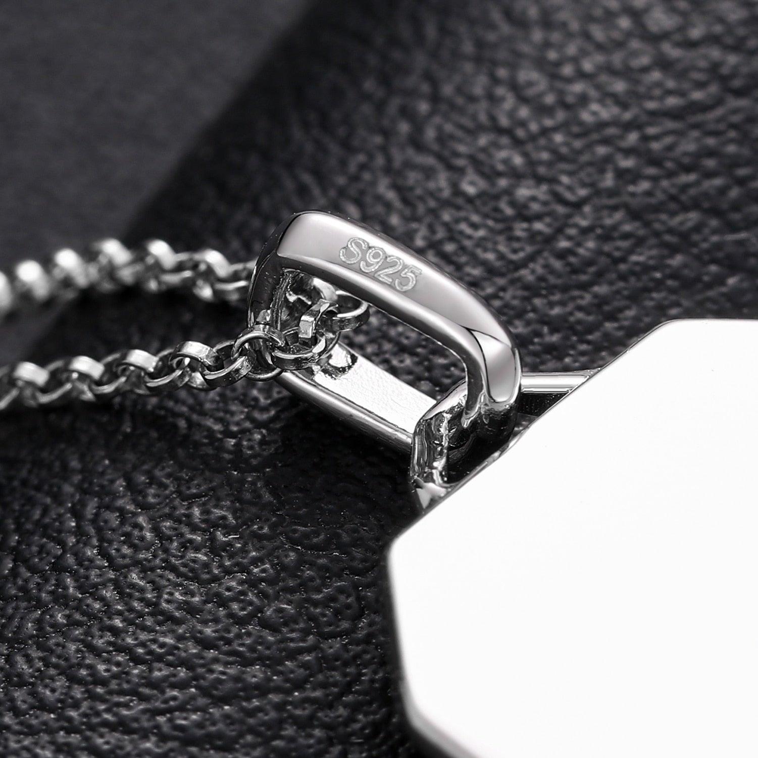 Streamline Tag With Pave Moissanite Diamonds Tag Pendant Real 925 Sterling Silver For Women Men Fine Jewelry Accessories Gift Carauana Store
