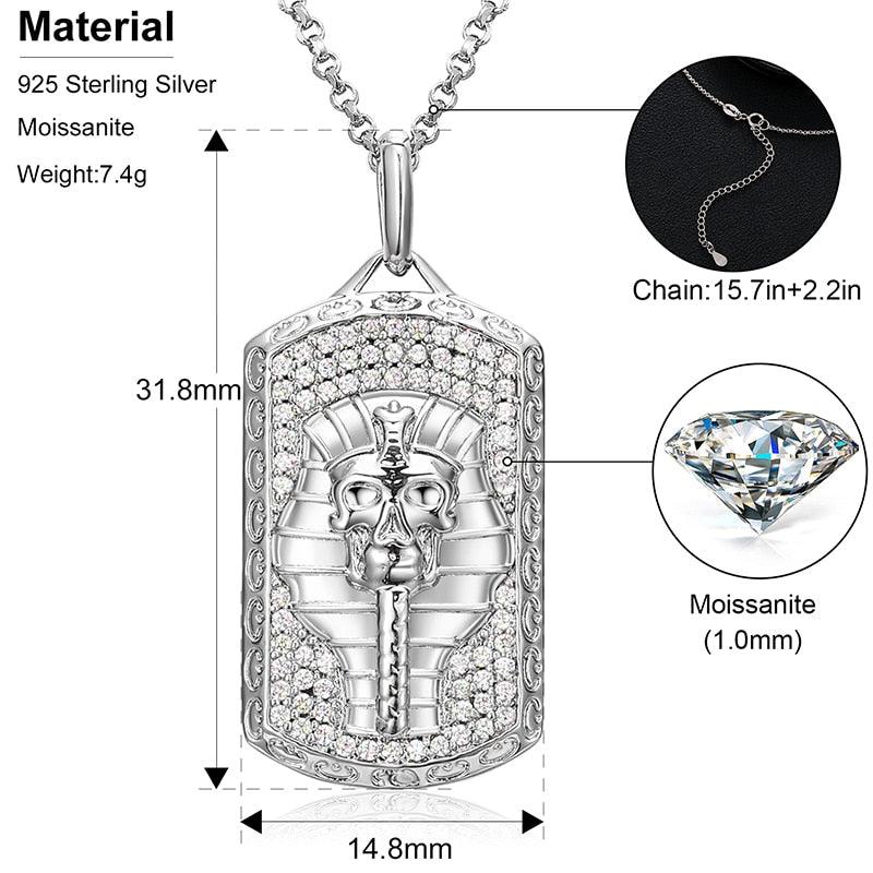 Streamline Tag With Pave Moissanite Diamonds Tag Pendant Real 925 Sterling Silver For Women Men Fine Jewelry Accessories Gift Carauana Store
