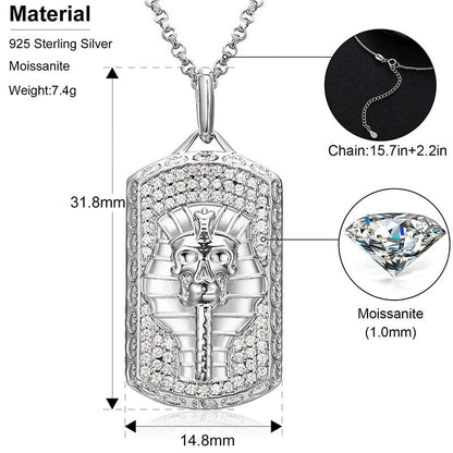 Streamline Tag With Pave Moissanite Diamonds Tag Pendant Real 925 Sterling Silver For Women Men Fine Jewelry Accessories Gift Carauana Store