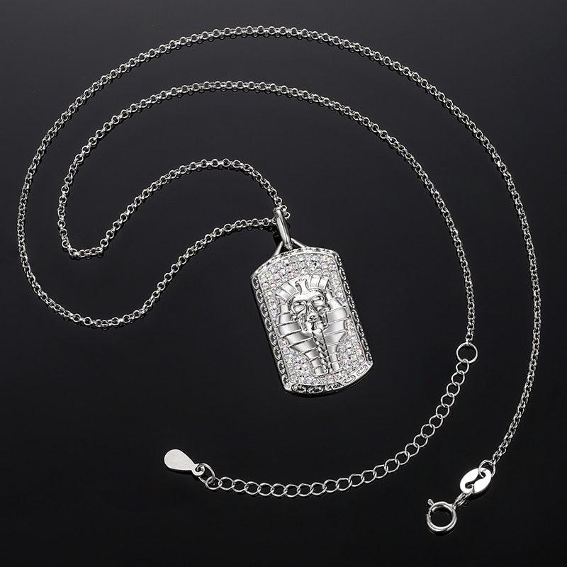 Streamline Tag With Pave Moissanite Diamonds Tag Pendant Real 925 Sterling Silver For Women Men Fine Jewelry Accessories Gift Carauana Store
