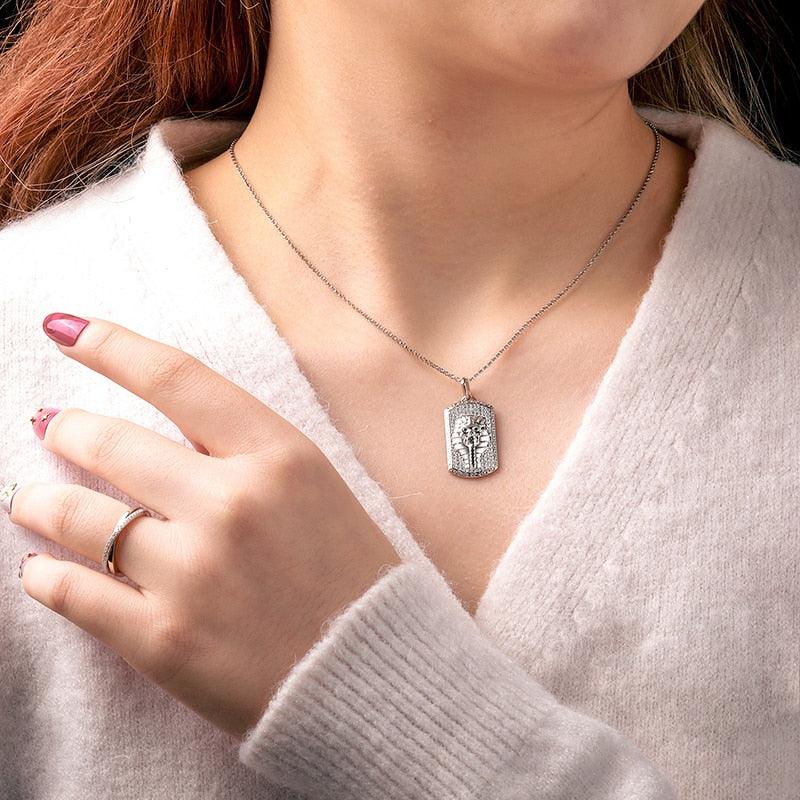 Streamline Tag With Pave Moissanite Diamonds Tag Pendant Real 925 Sterling Silver For Women Men Fine Jewelry Accessories Gift Carauana Store
