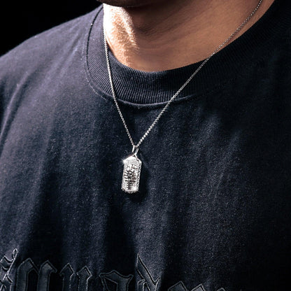 Streamline Tag With Pave Moissanite Diamonds Tag Pendant Real 925 Sterling Silver For Women Men Fine Jewelry Accessories Gift Carauana Store