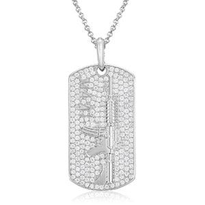 Streamline Tag With Pave Moissanite Diamonds Tag Pendant Real 925 Sterling Silver For Women Men Fine Jewelry Accessories Gift Carauana Store