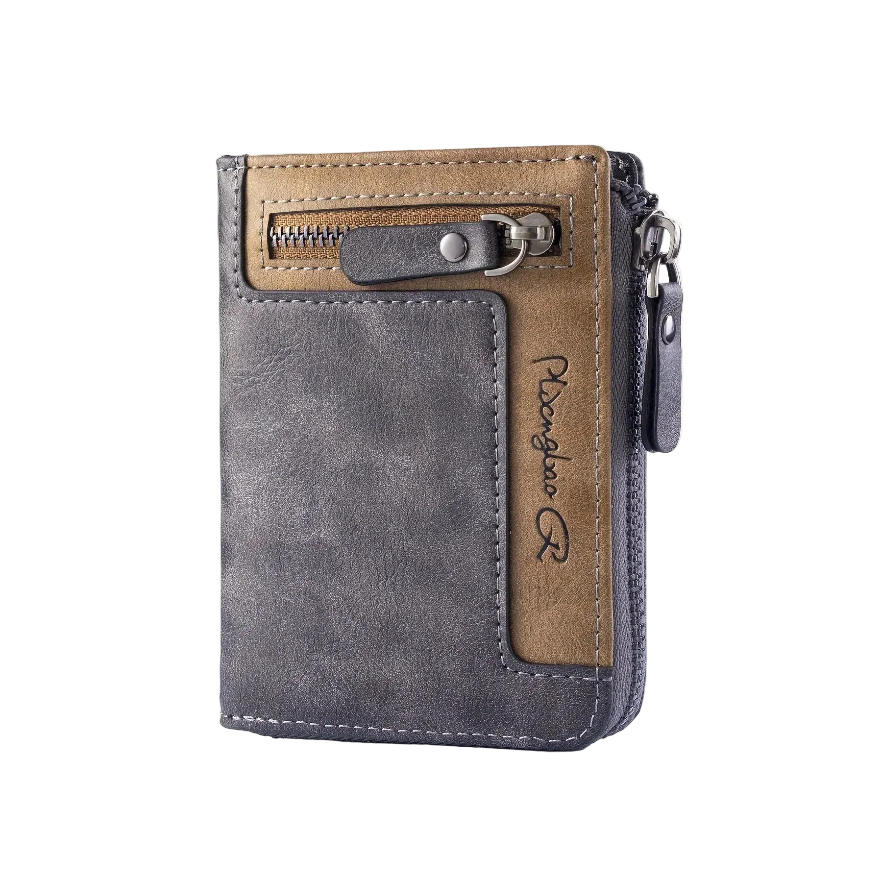 Premium Retro Short Men’s PU Leather Zipper Wallet CaRaUaNa Fashion