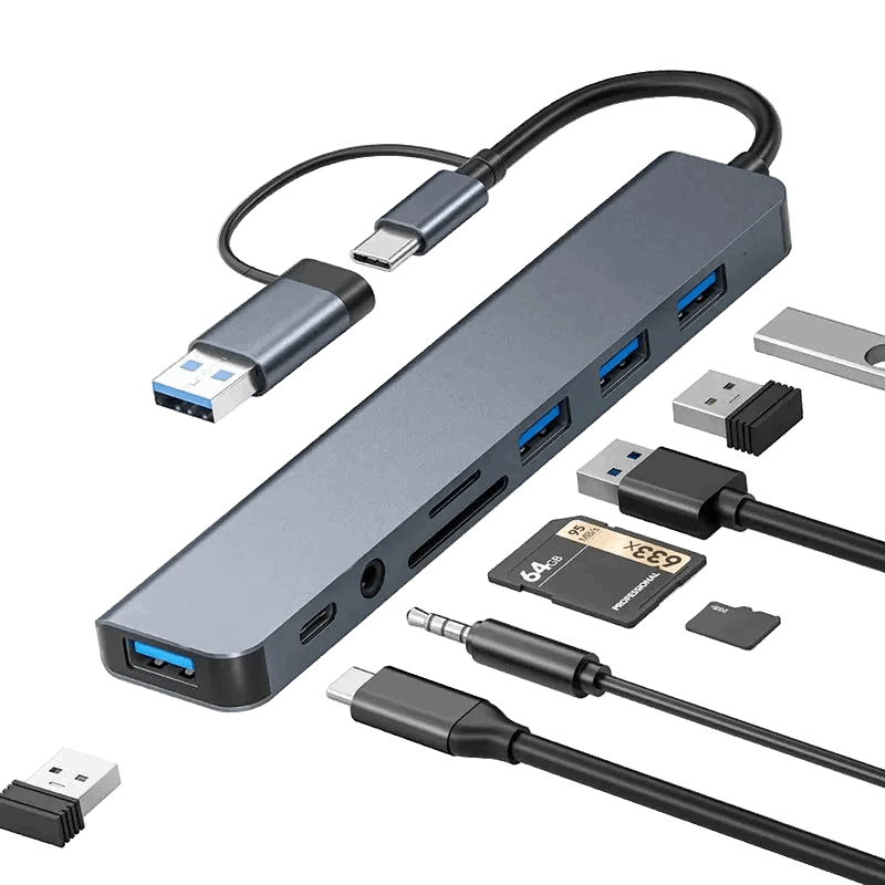 USB C Hub USB Splitter 8 in 1 USB Extender CaRaUaNa Fashion