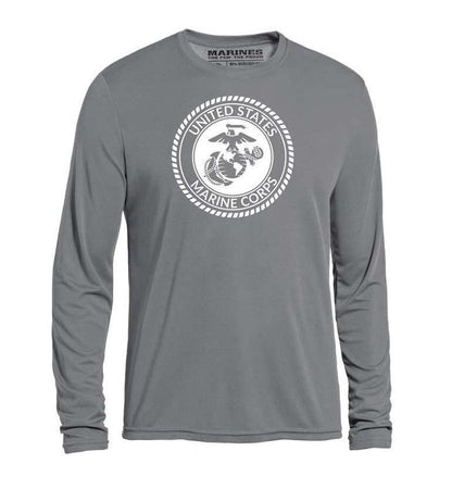 U.S. Marines Emblem Long Sleeve Performance T-Shirt 🇺🇸