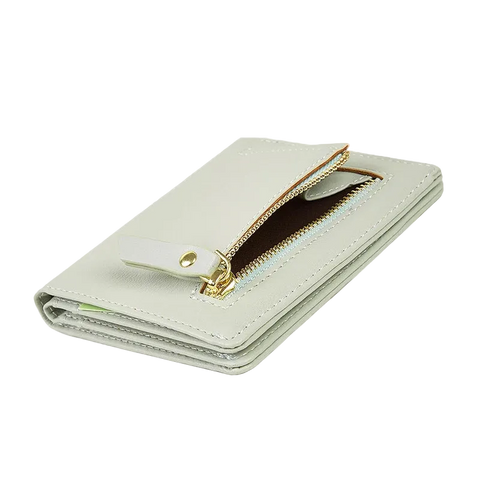 Ultra-Thin Folding Mini Wallet for Women with Card and Coin Holder