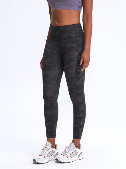 Wide Waistband Leggings with Pockets